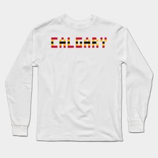 Pixel Hockey City Calgary 2017 Long Sleeve T-Shirt